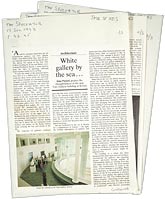 The Spectator, 'White gallery by the sea'