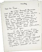Letter from Barbara Reise to E.J. Power