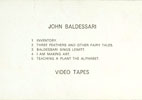 Private view card for John Baldessari