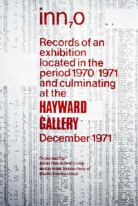 Catalogue cover for Hayward gallery exhibition Art and Economics held in 1971.
